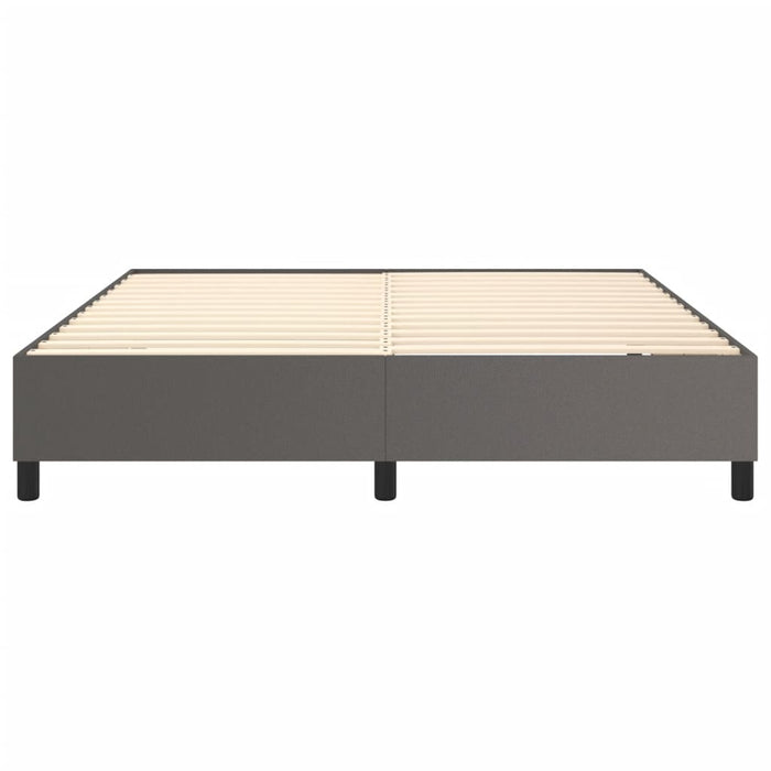 Cadru de pat cu arcuri, gri, 180x200 cm, piele ecologică WALTI