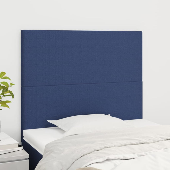 Tăblie de pat albastră 80x5x118/128 cm, material textil WALTI