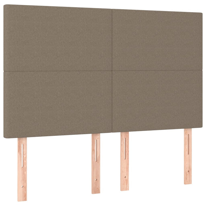 Tăblie de pat gri taupe 144x5x118/128 cm, material textil WALTI