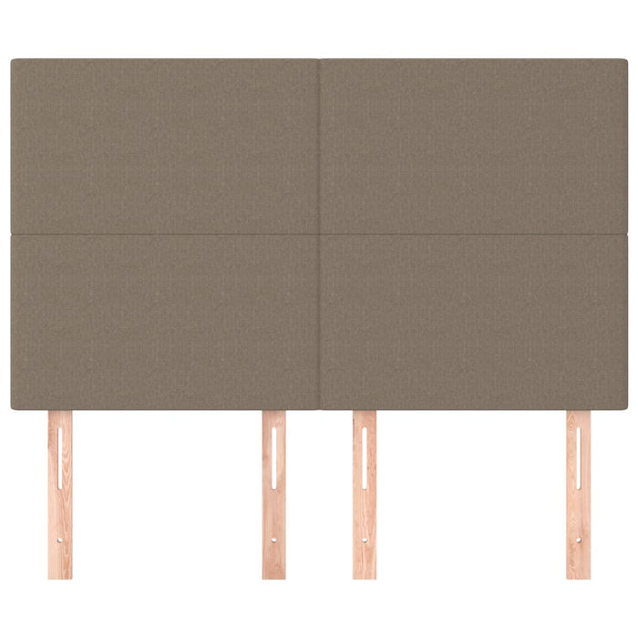 Tăblie de pat gri taupe 144x5x118/128 cm, material textil WALTI