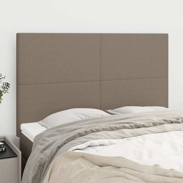 Tăblie de pat gri taupe 144x5x118/128 cm, material textil WALTI