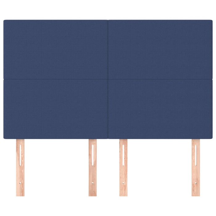 Tăblie de pat albastră 144x5x118/128 cm, material textil WALTI