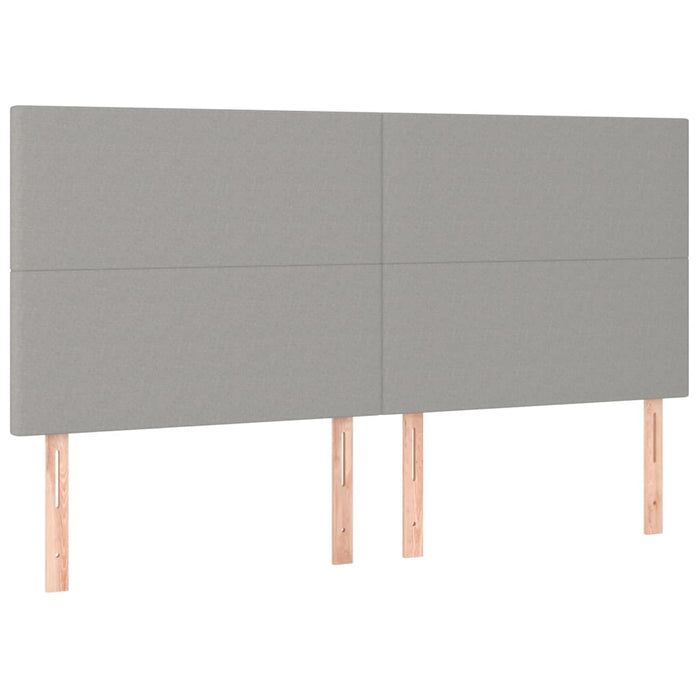Tăblie de pat gri deschis 160x5x118/128 cm, material textil WALTI