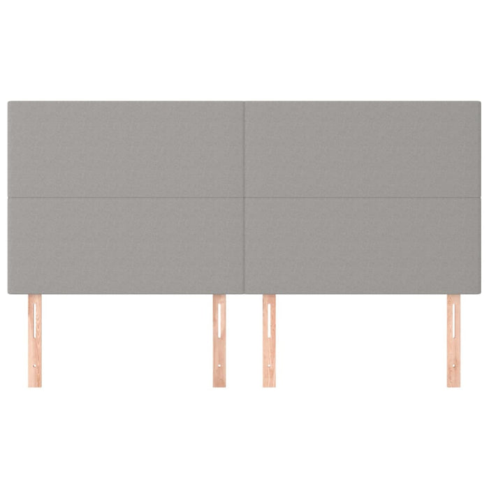 Tăblie de pat gri deschis 160x5x118/128 cm, material textil WALTI
