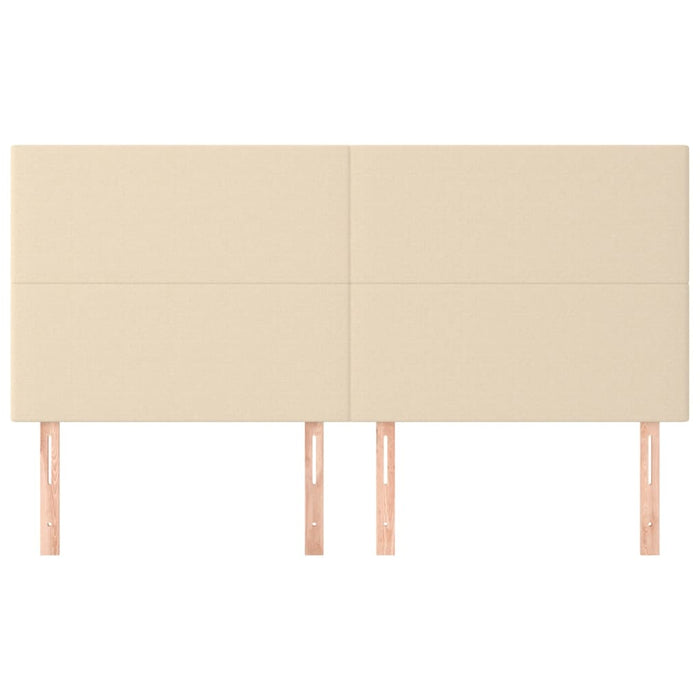 Tăblie de pat crem 180x5x118/128 cm, material textil WALTI