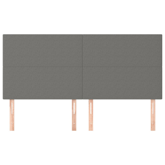 Tăblie de pat gri închis 200x5x118/128 cm, material textil WALTI