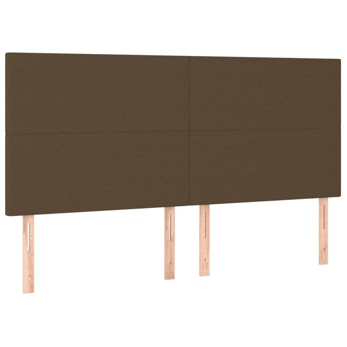 Tăblii de pat, 4 buc, maro închis, 100x5x78/88 cm, textil - WALTI WALTI