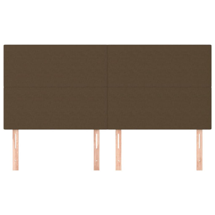Tăblii de pat, 4 buc, maro închis, 100x5x78/88 cm, textil - WALTI WALTI