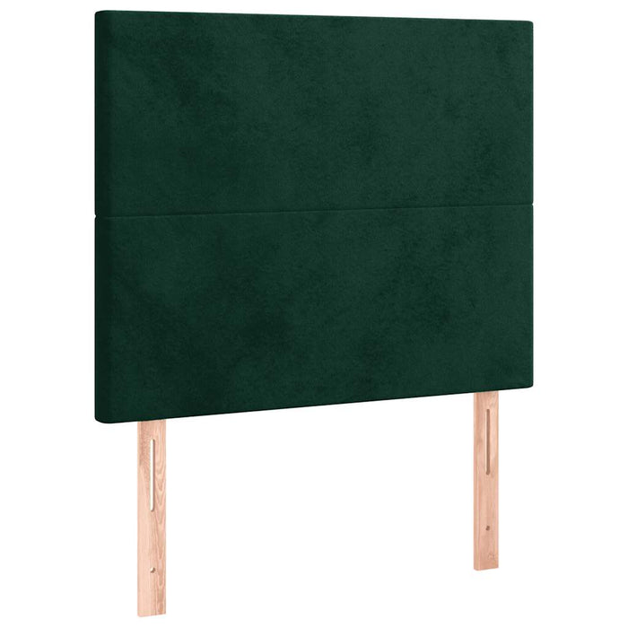Tăblie de pat verde închis 80x5x118/128 cm catifea WALTI