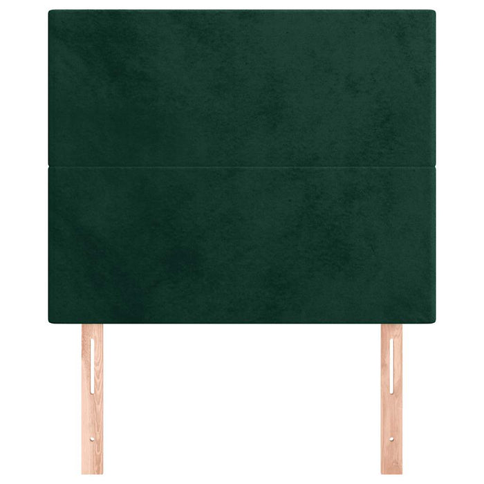 Tăblie de pat verde închis 80x5x118/128 cm catifea WALTI