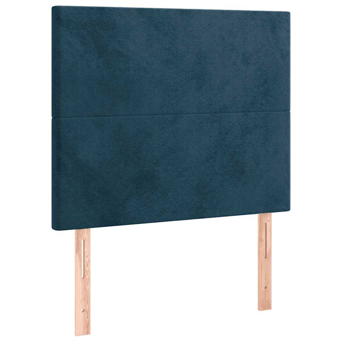 Tăblie de pat albastru închis 80x5x118/128 cm catifea WALTI
