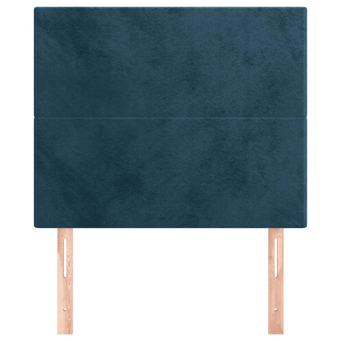 Tăblie de pat albastru închis 80x5x118/128 cm catifea WALTI