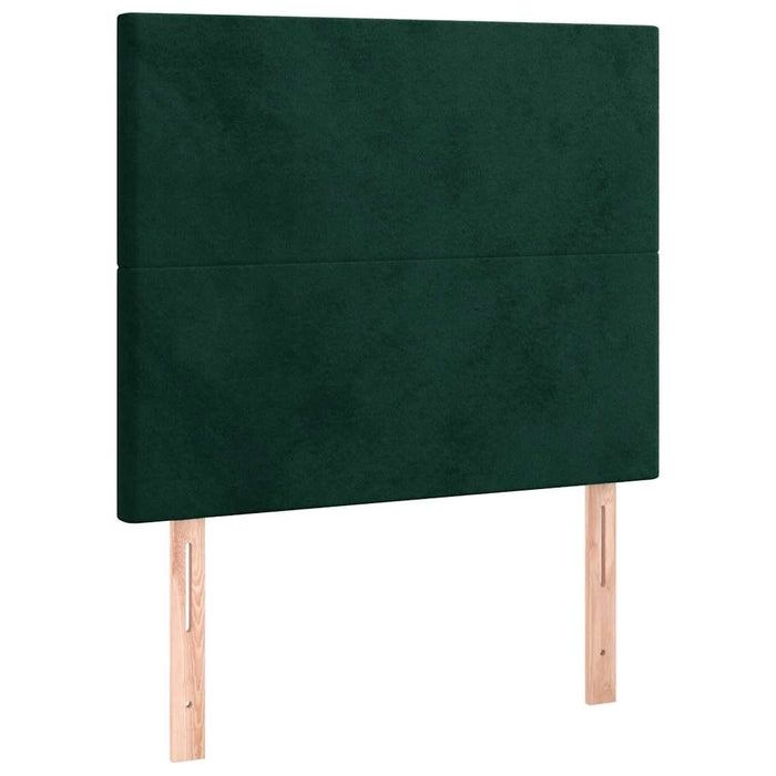 Tăblie de pat verde închis 90x5x118/128 cm catifea WALTI