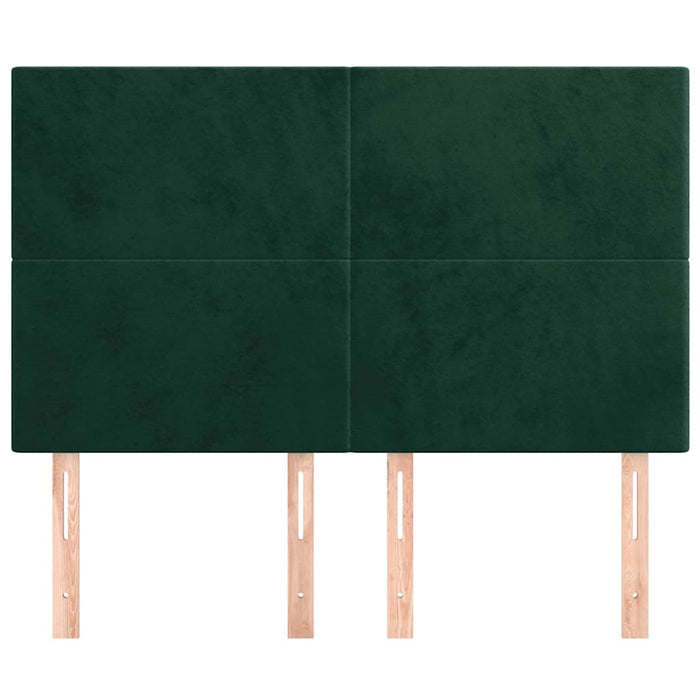 Tăblie de pat verde închis 144x5x118/128 cm catifea WALTI