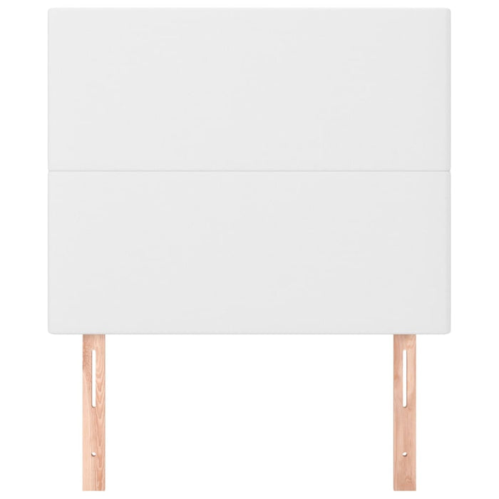Tăblie de pat albă 80x5x118/128 cm piele ecologică WALTI