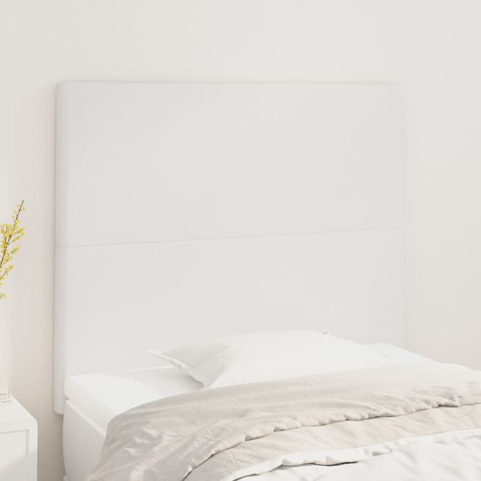 Tăblie de pat albă 80x5x118/128 cm piele ecologică WALTI