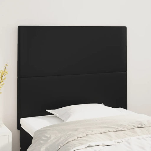 Tăblii de pat, 2 buc, negru, 90x5x78/88 cm, piele ecologică - WALTI WALTI