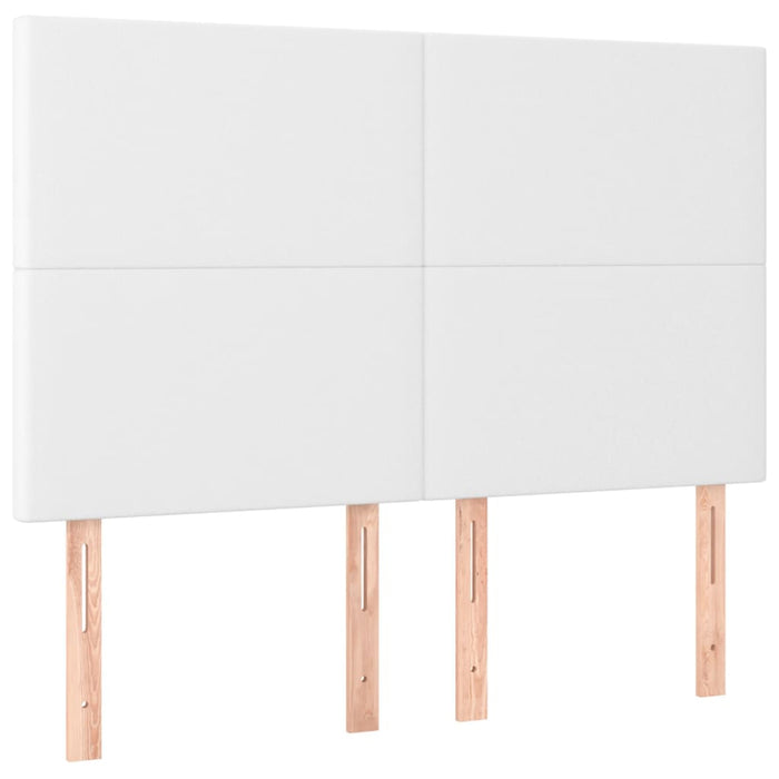 Tăblie de pat albă 144x5x118/128 cm piele ecologică WALTI