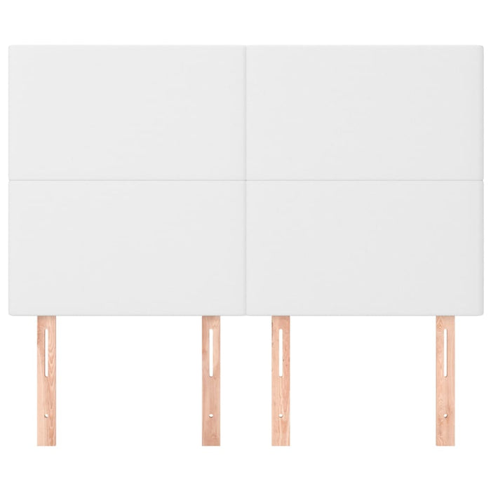 Tăblie de pat albă 144x5x118/128 cm piele ecologică WALTI
