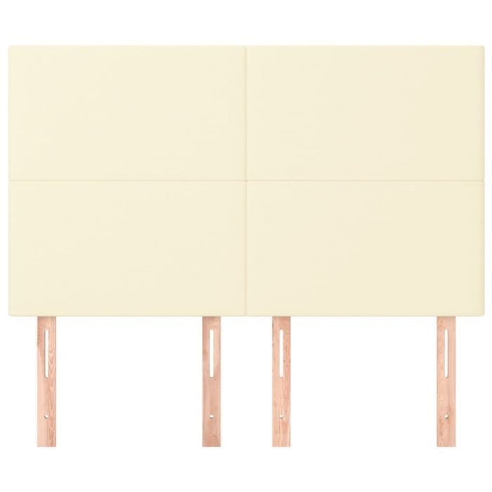 Tăblie de pat crem 144x5x118/128 cm piele ecologică WALTI