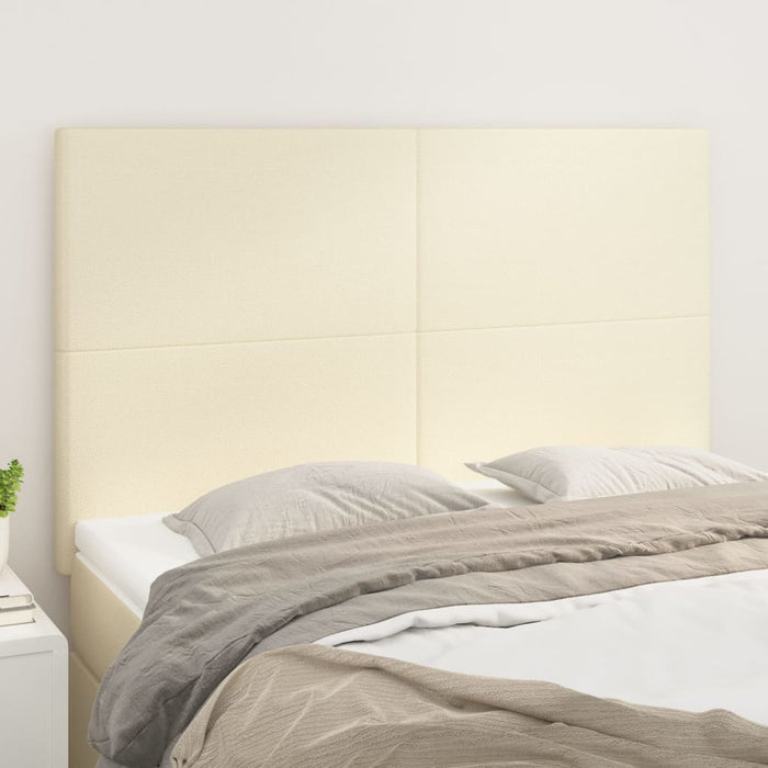 Tăblie de pat crem 144x5x118/128 cm piele ecologică WALTI