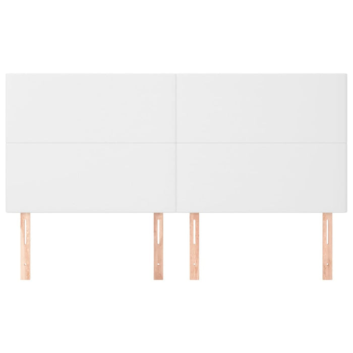 Tăblie de pat albă 160x5x118/128 cm piele ecologică WALTI