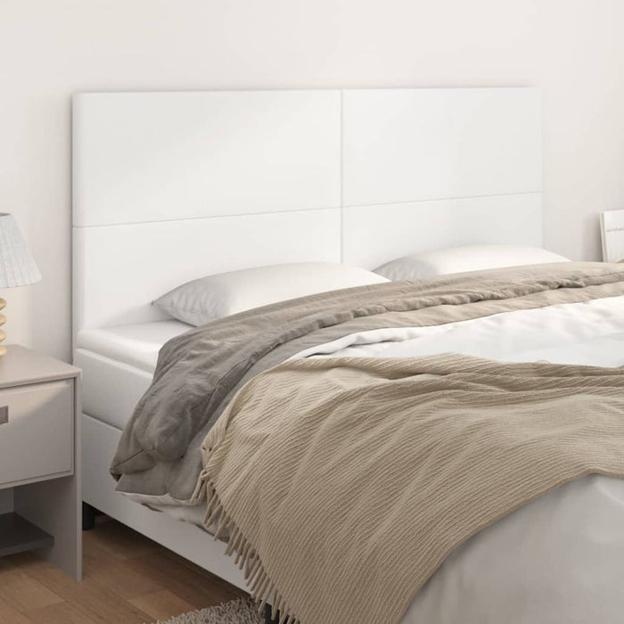 Tăblie de pat albă 160x5x118/128 cm piele ecologică WALTI