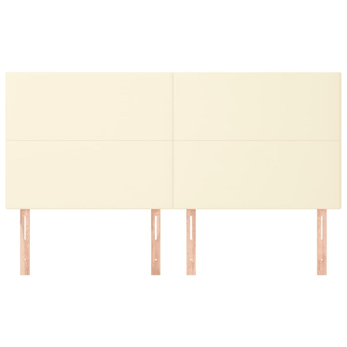 Tăblie de pat crem 160x5x118/128 cm piele ecologică - WALTI WALTI
