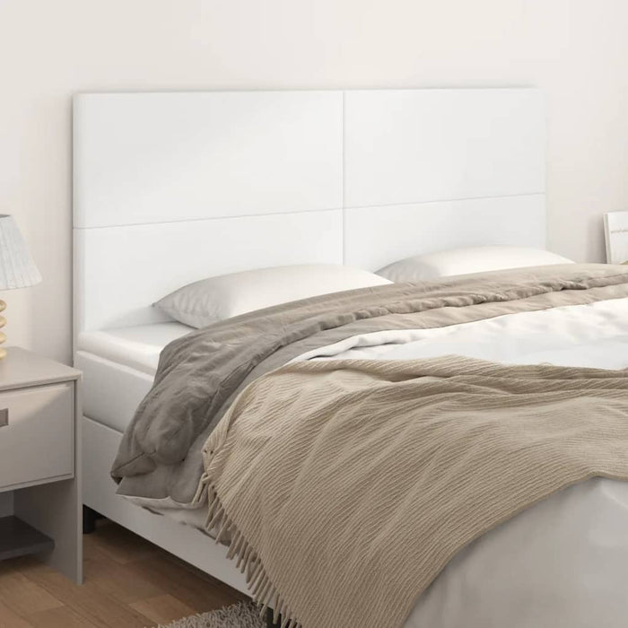 Tăblie de pat albă 180x5x118/128 cm piele ecologică WALTI