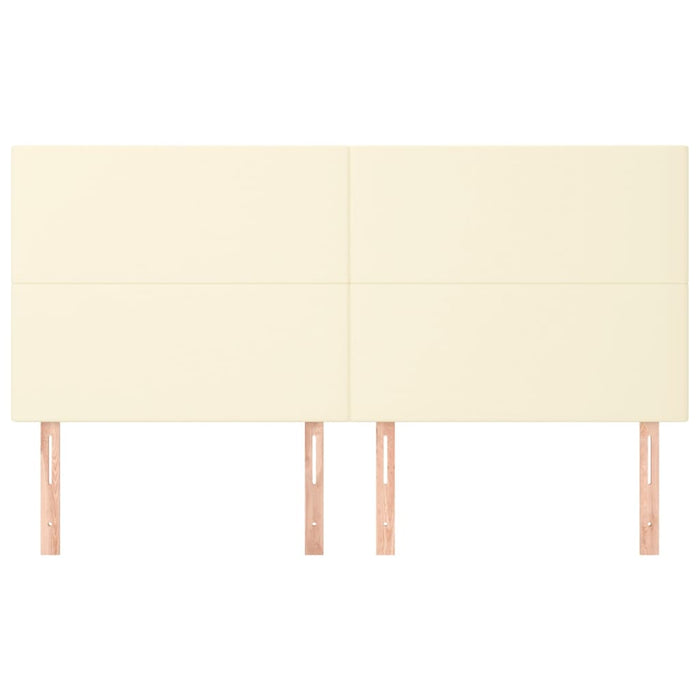 Tăblie de pat crem 200x5x118/128 cm piele ecologică - WALTI WALTI
