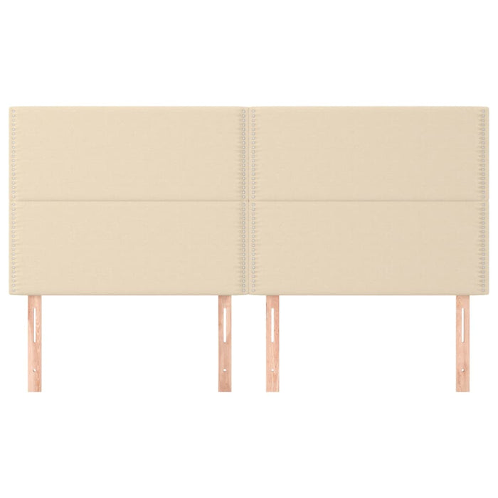 Tăblie de pat crem 180x5x118/128 cm, material textil WALTI