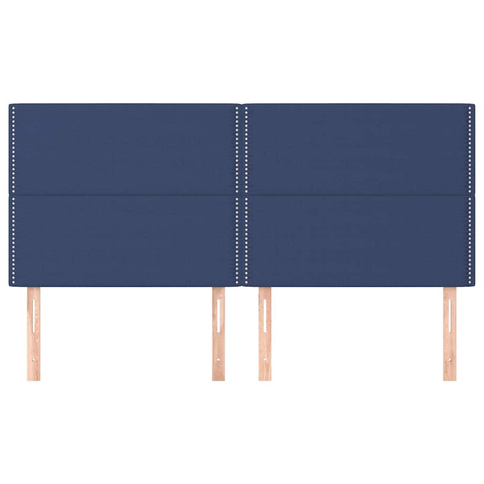 Tăblie de pat albastră 180x5x118/128 cm, material textil WALTI