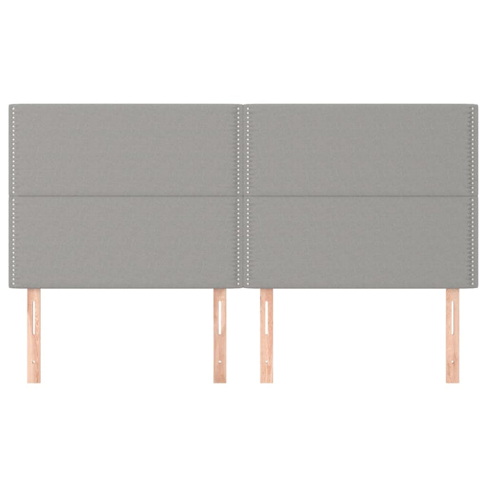 Tăblie de pat gri deschis 200x5x118/128 cm, material textil WALTI