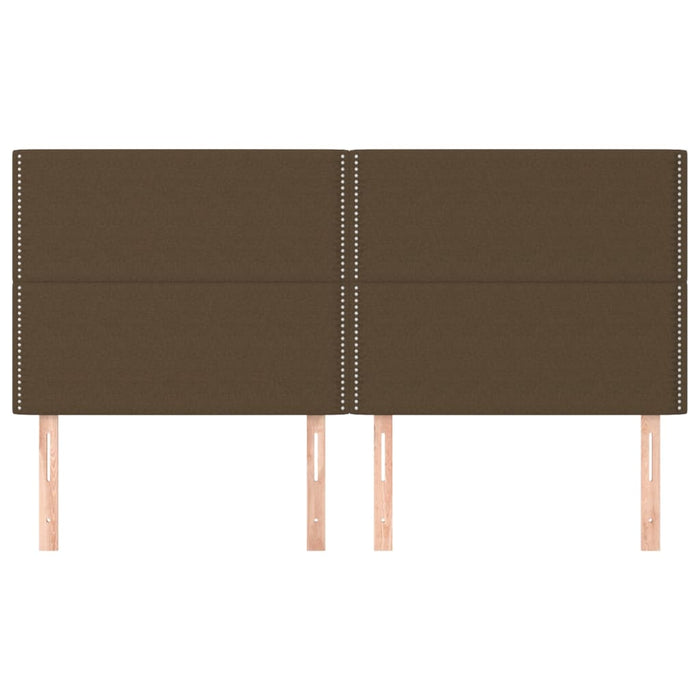 Tăblie de pat maro închis 200x5x118/128 cm, material textil WALTI