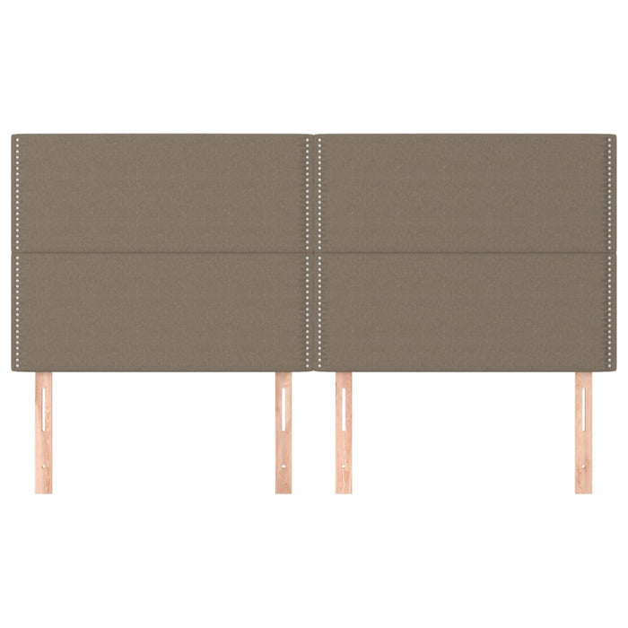 Tăblie de pat gri taupe 200x5x118/128 cm, material textil WALTI
