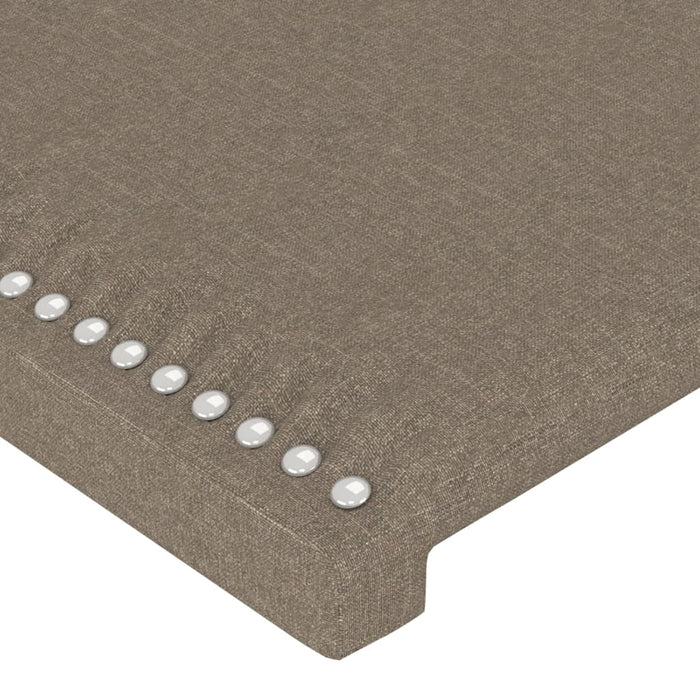 Tăblie de pat gri taupe 200x5x118/128 cm, material textil WALTI