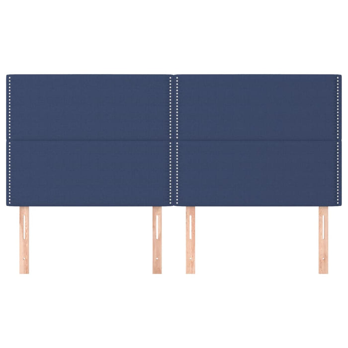 Tăblie de pat albastră 200x5x118/128 cm, material textil WALTI
