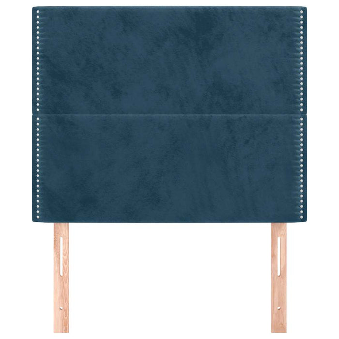 Tăblie de pat albastru închis 80x5x118/128 cm catifea WALTI