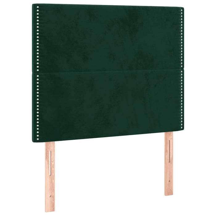 Tăblie de pat verde închis 90x5x118/128 cm catifea WALTI