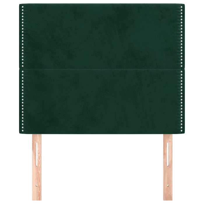 Tăblie de pat verde închis 90x5x118/128 cm catifea WALTI