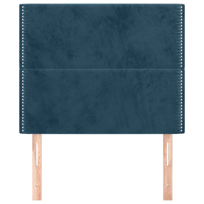 Tăblie de pat albastru închis 90x5x118/128 cm catifea WALTI