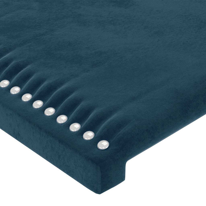 Tăblie de pat albastru închis 90x5x118/128 cm catifea WALTI