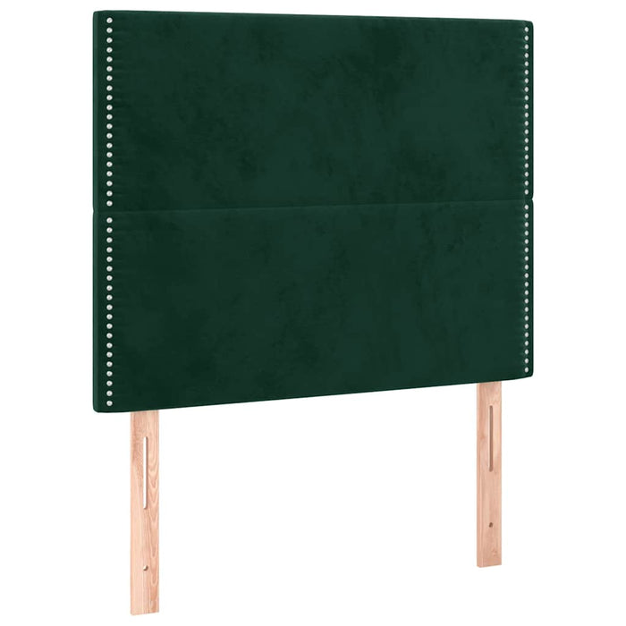 Tăblie de pat verde închis 100x5x118/128 cm catifea WALTI