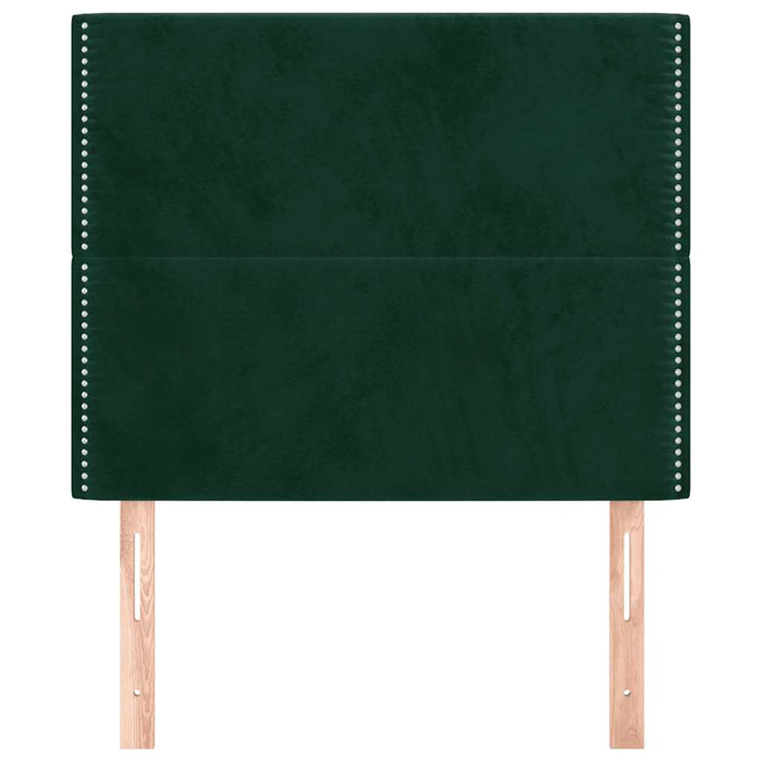 Tăblie de pat verde închis 100x5x118/128 cm catifea WALTI