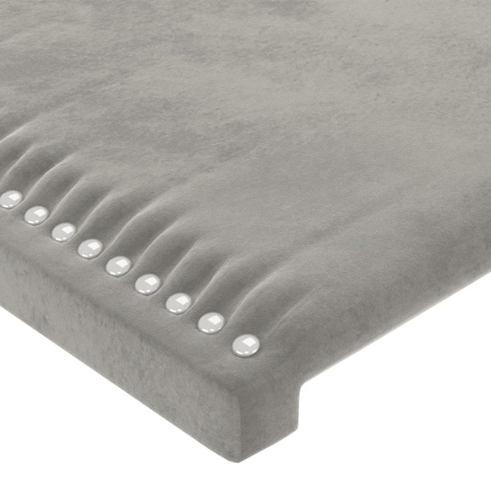 Tăblie de pat gri deschis 144x5x118/128 cm catifea WALTI