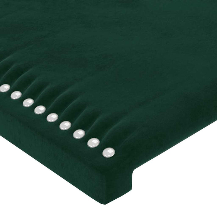 Tăblie de pat verde închis 200x5x118/128 cm catifea WALTI