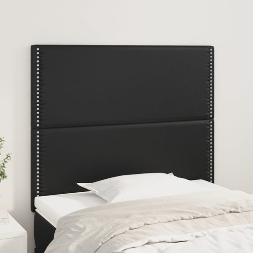 Tăblii de pat, 2 buc, negru, 80x5x78/88 cm, piele ecologică - WALTI WALTI