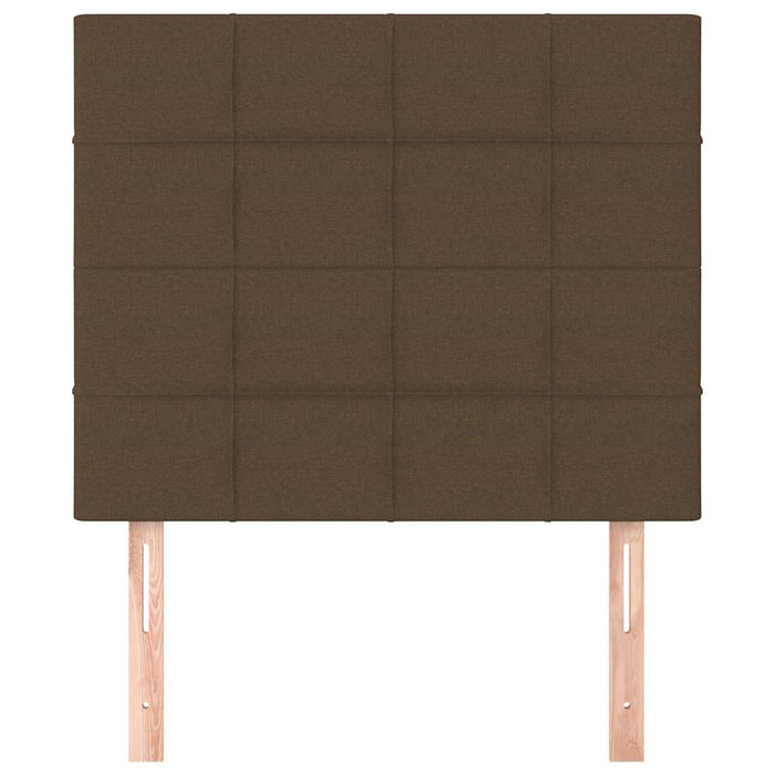Tăblie de pat maro închis 80x5x118/128 cm, material textil WALTI