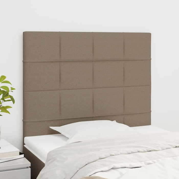 Tăblie de pat gri taupe 80x5x118/128 cm, material textil WALTI