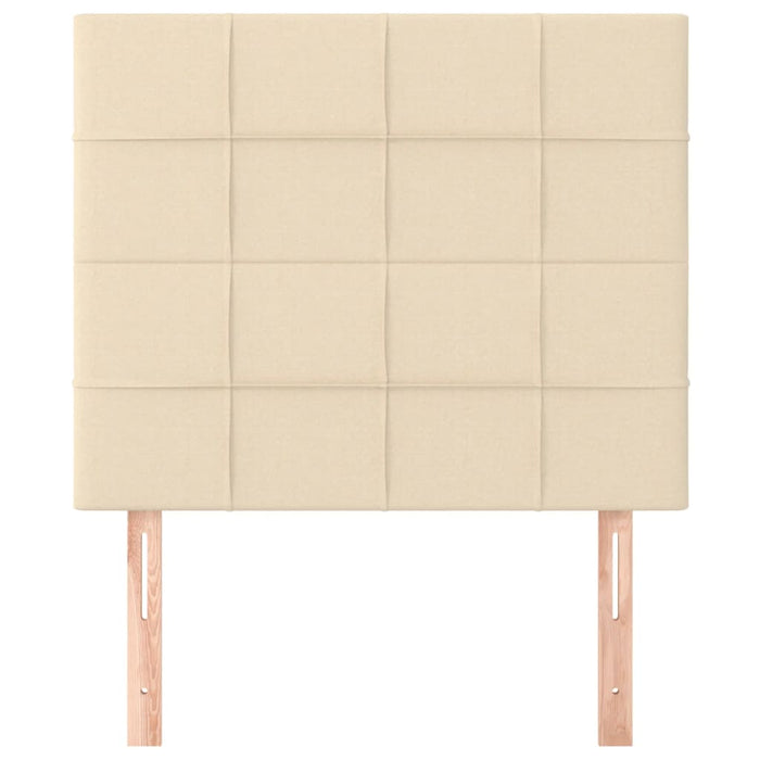 Tăblie de pat crem 80x5x118/128 cm, material textil WALTI